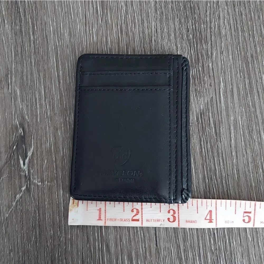 Travelon Men’s Thin Wallet Credit Card Holder Genuine Leather Black